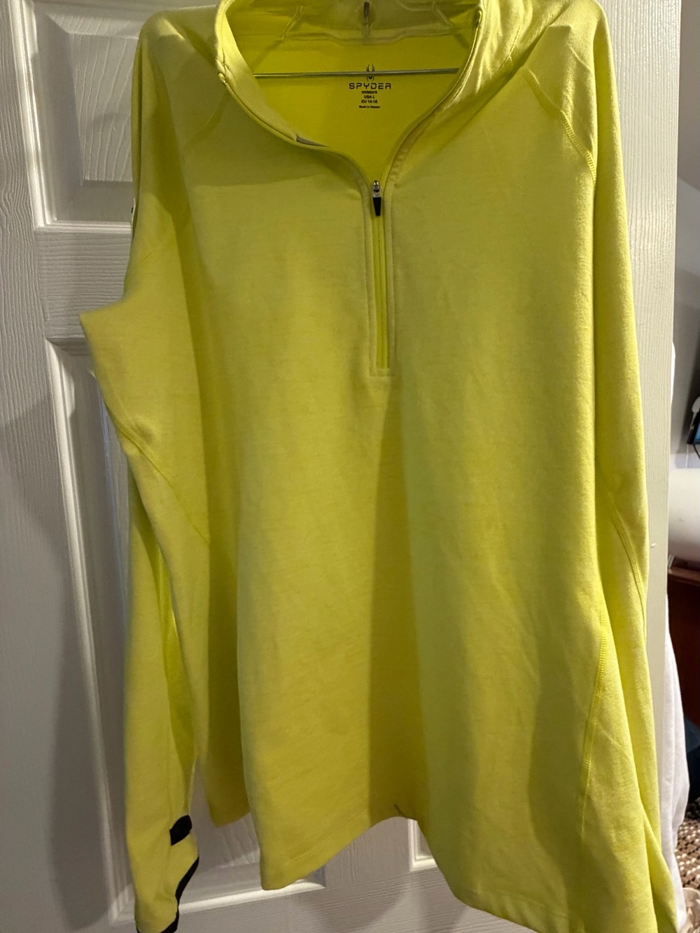 Spyder Neon Yellow Zip-Up Pullover